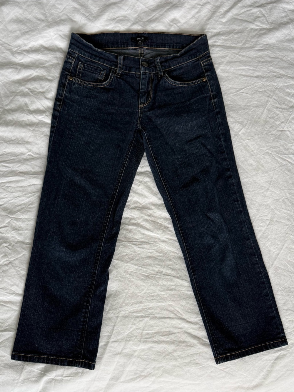 Dark Blue Straight Leg Capris